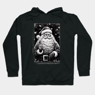 Santa Claus Night Scene Window Pictures for Chalk Marker Hoodie